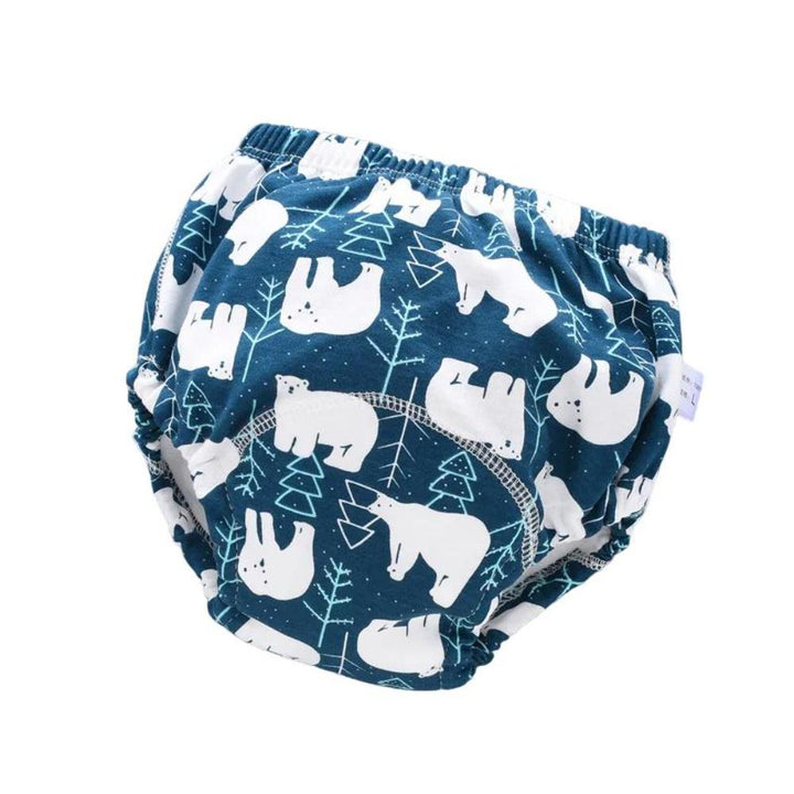 Close-up of a soft, absorbent cotton reusable swim diaper for toddlers in pink.
