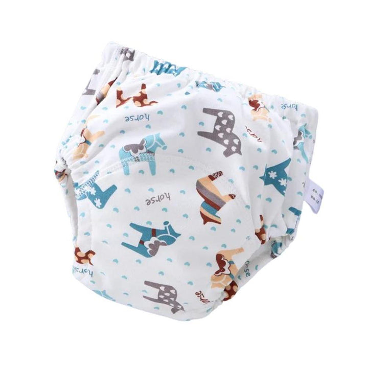Green reusable baby swim diaper featuring adjustable snaps for a secure, leak-proof fit.