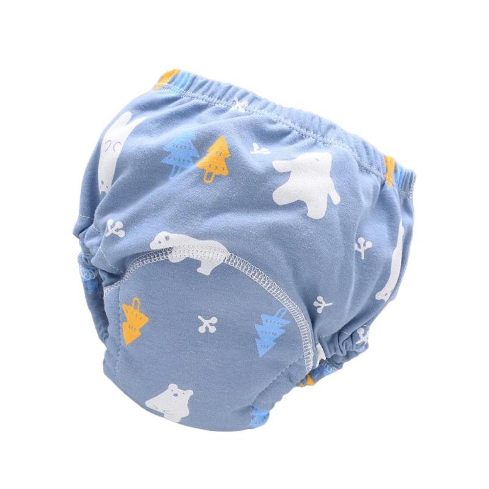 An eco-friendly reusable swim diaper for babies, designed for comfort and active swimming.