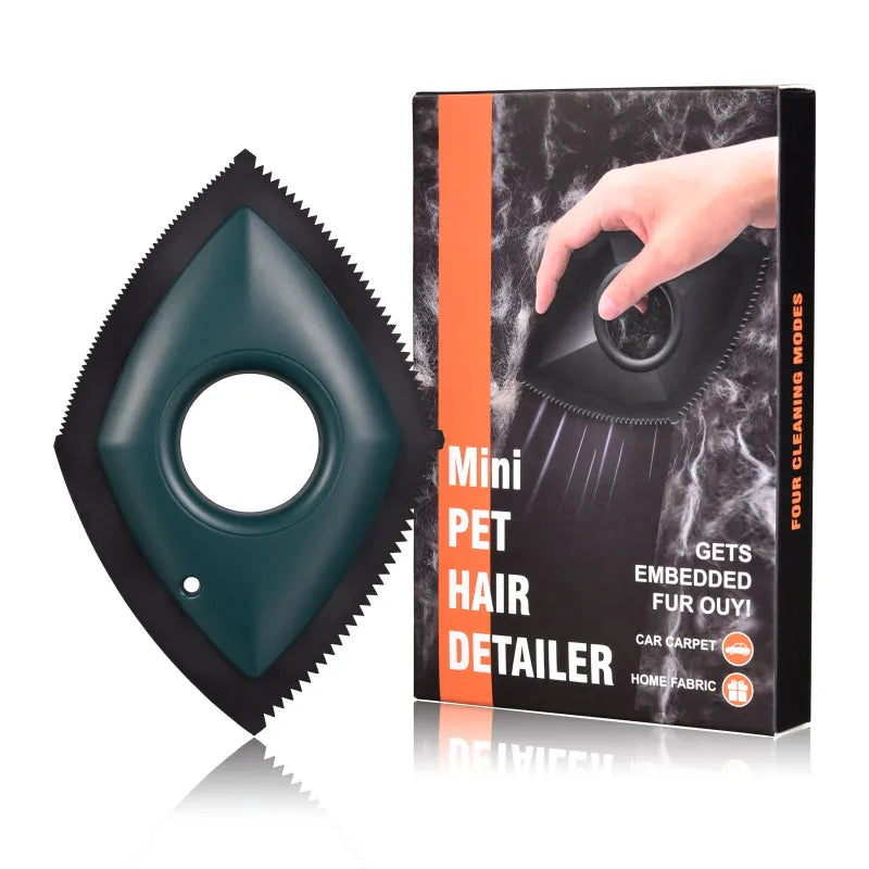 Effective lint & pet hair remover in red, great for upholstery, garments, and pet grooming. Reusable tool.