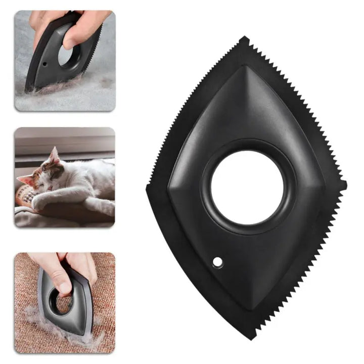 Efficient pet hair remover for furniture & clothing in black & green. Quickly removes pet fur, lint, and hair.