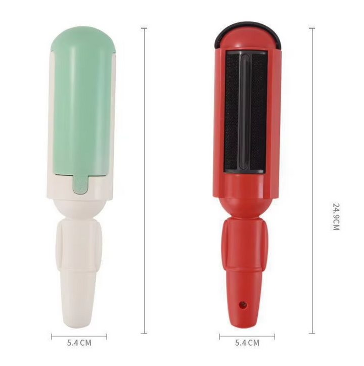 Eco-friendly, reusable fur remover roller effectively cleans cat & dog hair from any surface without waste.