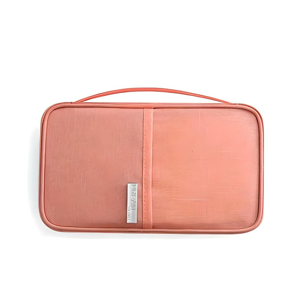 Secure RFID blocking family passport holder for travel, keeping multiple passports & documents safe.