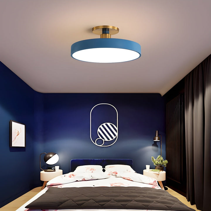 Modern home decor round LED ceiling lamp, flush mount for bedroom lighting.