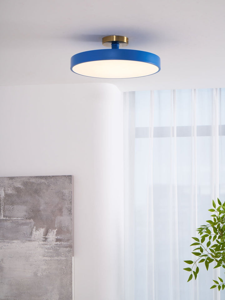 Warm LED round flush mount, essential ceiling lamp for modern home interiors.