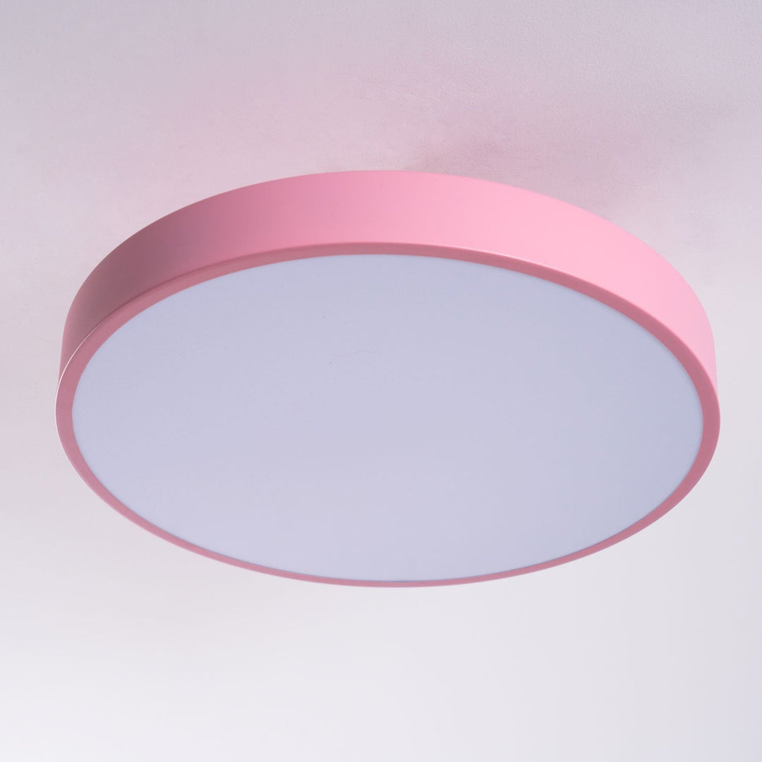 Stylish round LED flush mount, ceiling lamp for modern kitchen lighting.