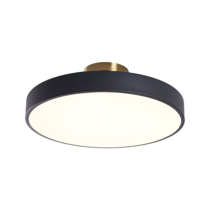 Modern LED round flush mount, ceiling lamp that offers a soft warm glow.