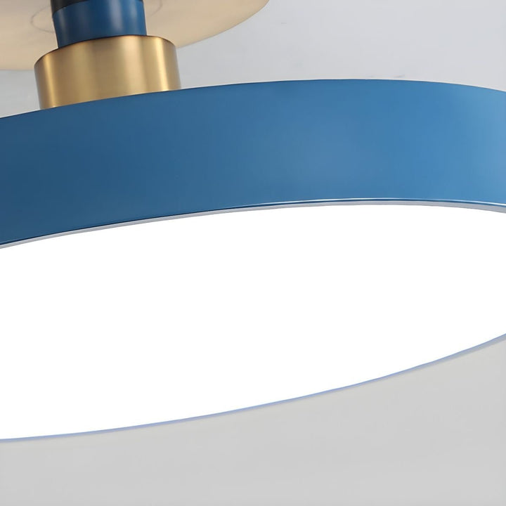 Stylish warm light LED round flush mount for modern kitchen or dining areas.