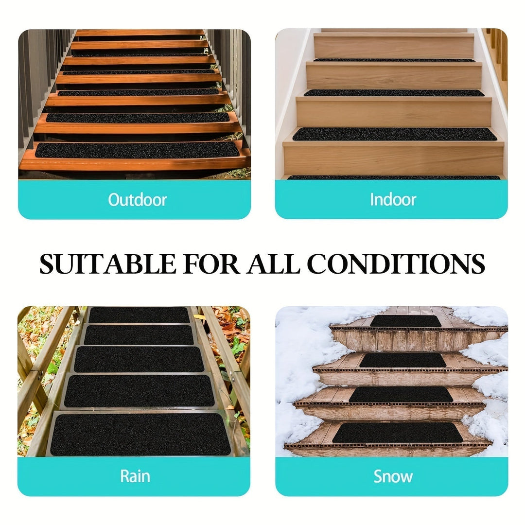 Easy-to-install anti-slip rubber strips for stairs and decking, boosting outdoor and indoor safety.