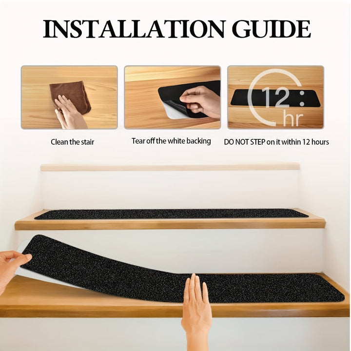 Secure your steps with rubber anti-slip tread strips, offering reliable non-slip protection for home security.