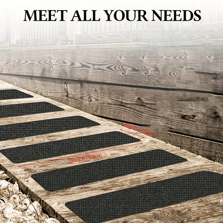 Versatile rubber non-slip strips for stairs, driveways & ramps, providing essential extra grip and fall prevention.