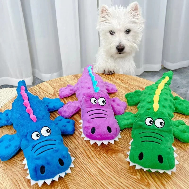 RuffJoy durable plush squeaky dog toy, perfect for interactive play and large dogs.