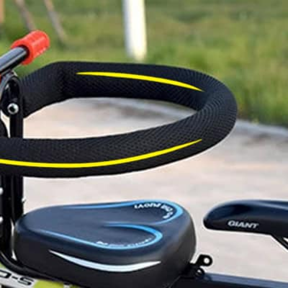 Premium child bicycle seat designed for secure attachment & ultimate comfort on any adult bike for kids.