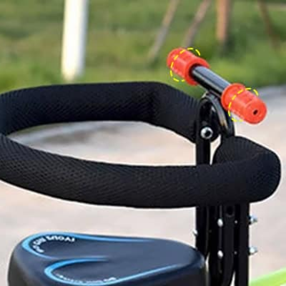 Ergonomic child bike seat with adjustable features for maximum comfort & safety on long family rides.