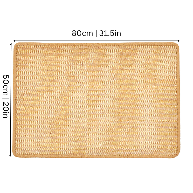 White patterned Scratchify cat mat attached to a chair leg, preventing scratches