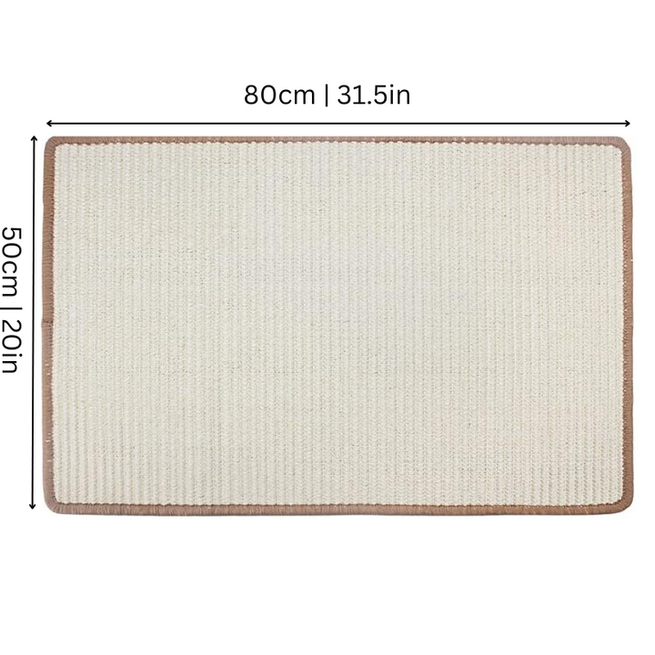 Stylish brown and white Scratchify cat scratcher mat offering pet enrichment