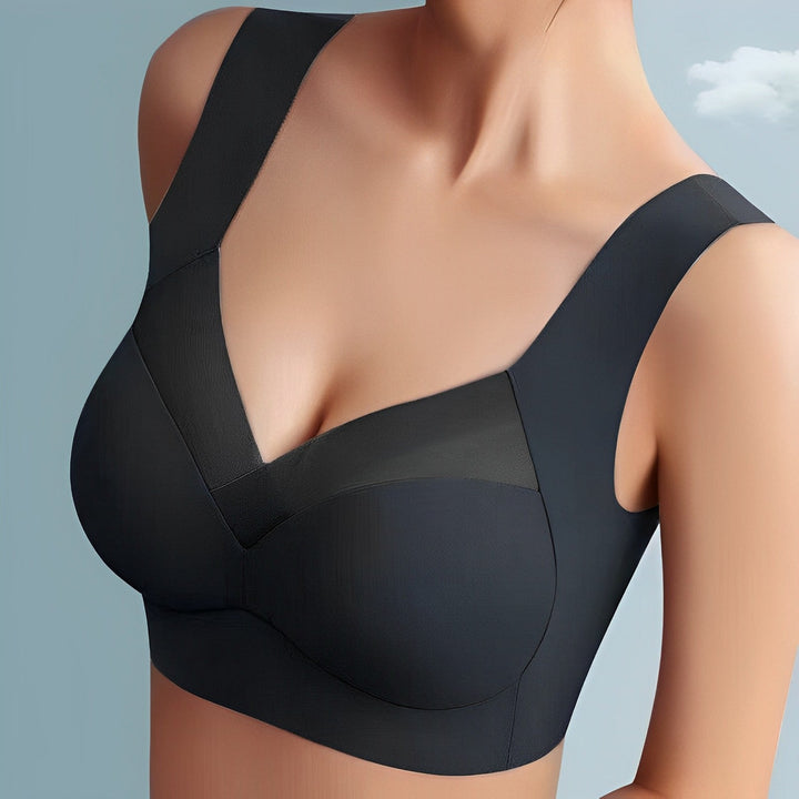 Seamless ergonomic women's bra top offering stylish comfort for everyday wear.