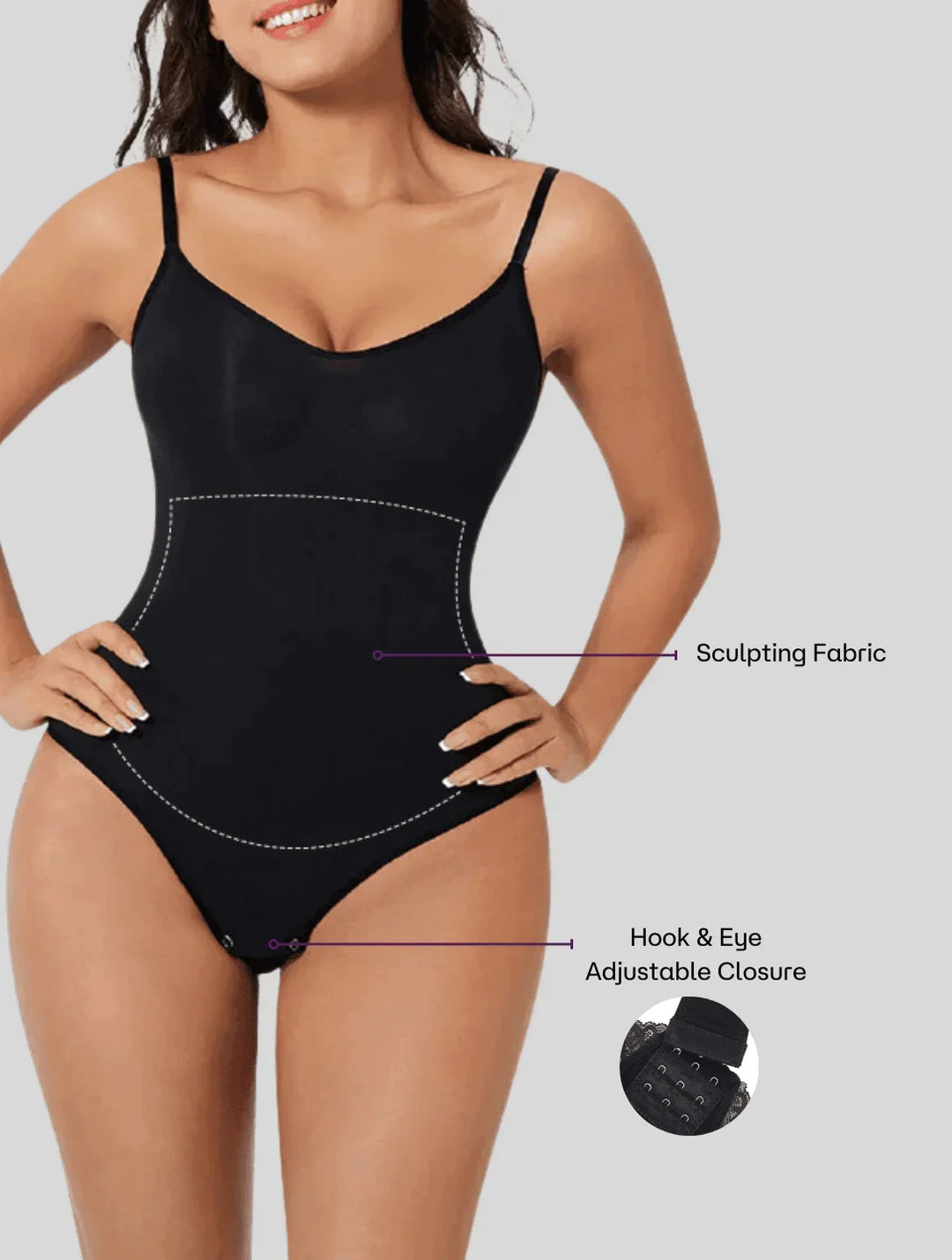 Women's seamless high-waist bodysuit to smooth, lift & define silhouette. Effective tummy control.