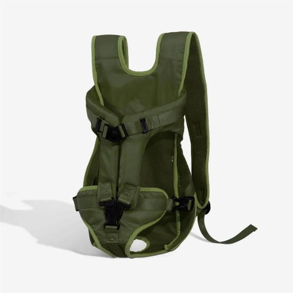 Comfortable dog carrier backpack with breathable mesh for hiking & outdoor adventures.