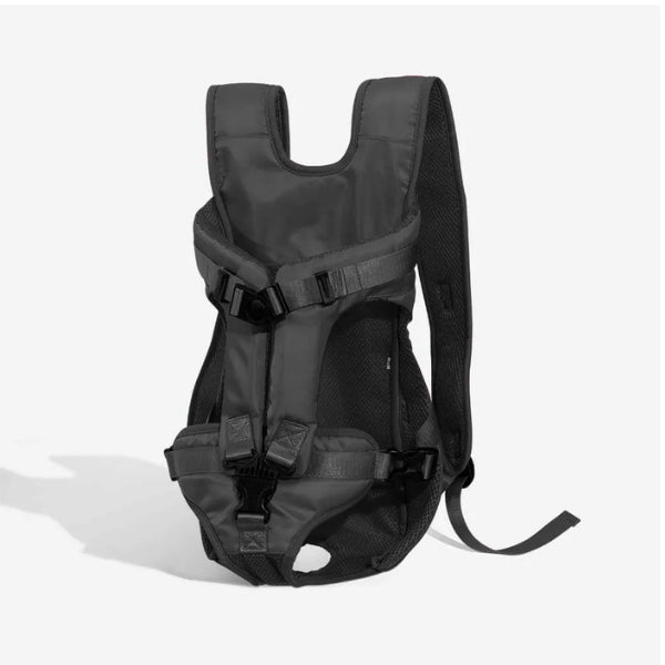Ergonomic pet backpack for hiking, ensuring secure & comfortable outdoor adventures with your dog.
