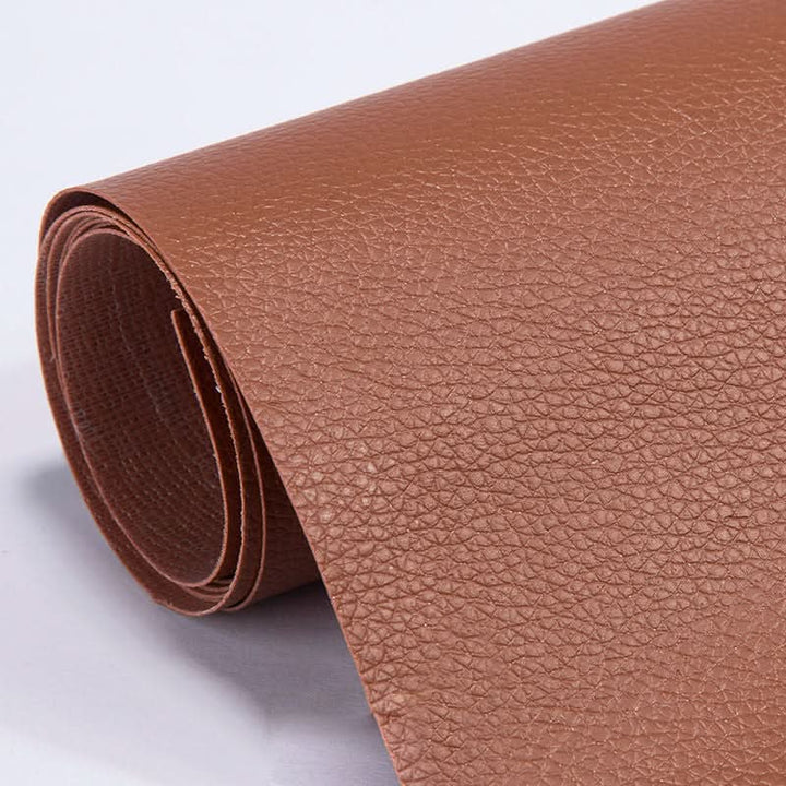 Self-adhesive leather repair patch for easy vinyl and upholstery fixes.