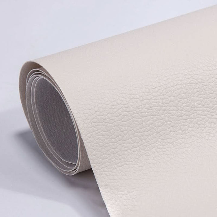 DIY leather repair kit featuring self-adhesive patches for instant fixes.