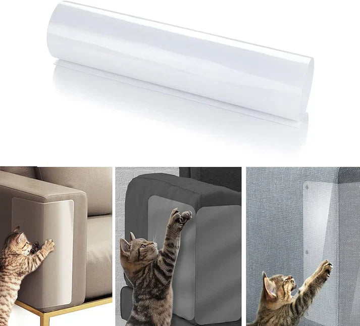 Keep furniture pristine with transparent cat scratch protectors, essential pet supplies.