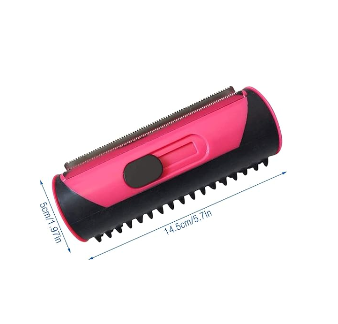 Effortless self-cleaning pet hair remover. Reusable grooming roller for quick cat & dog fur removal.