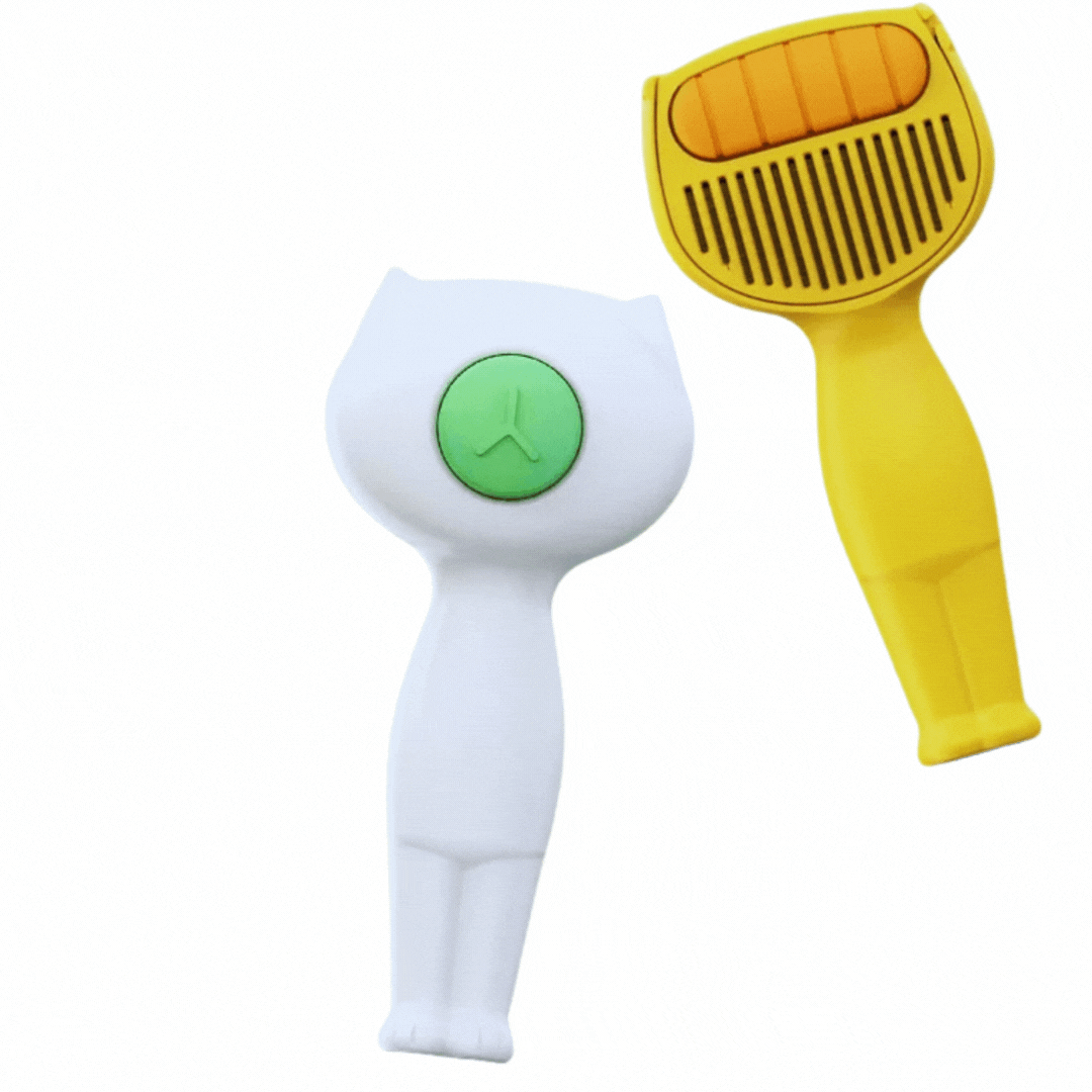Innovative self-cleaning pet brush for dogs and cats, making grooming easy and quick.