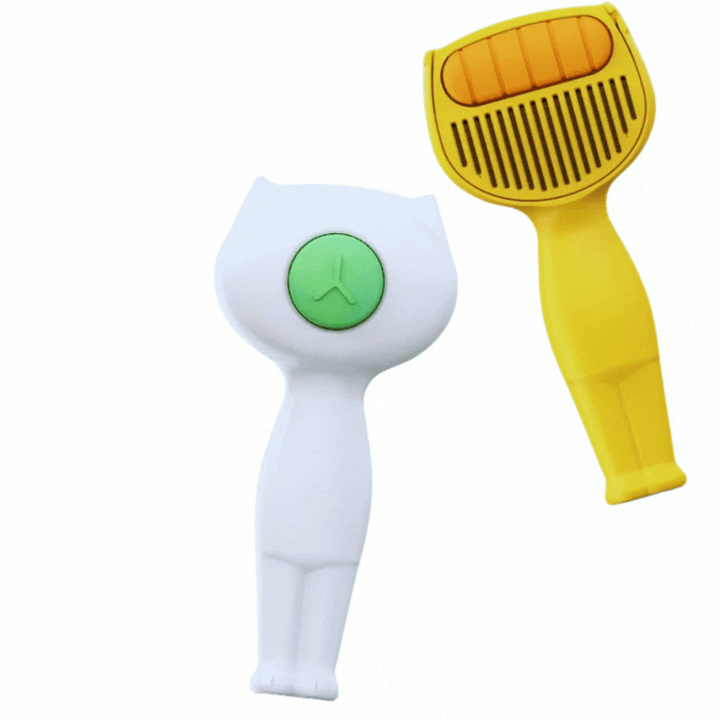Innovative self-cleaning pet brush for dogs and cats, making grooming easy and quick.