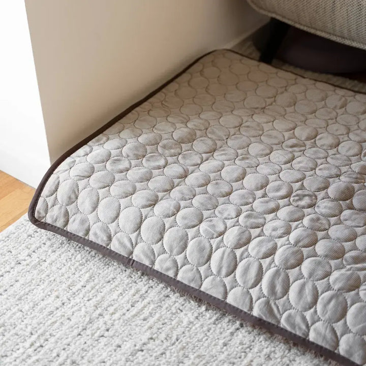 Keep your dog cool indoors with this portable cooling mat. Provides instant heat relief and comfort on hot days.