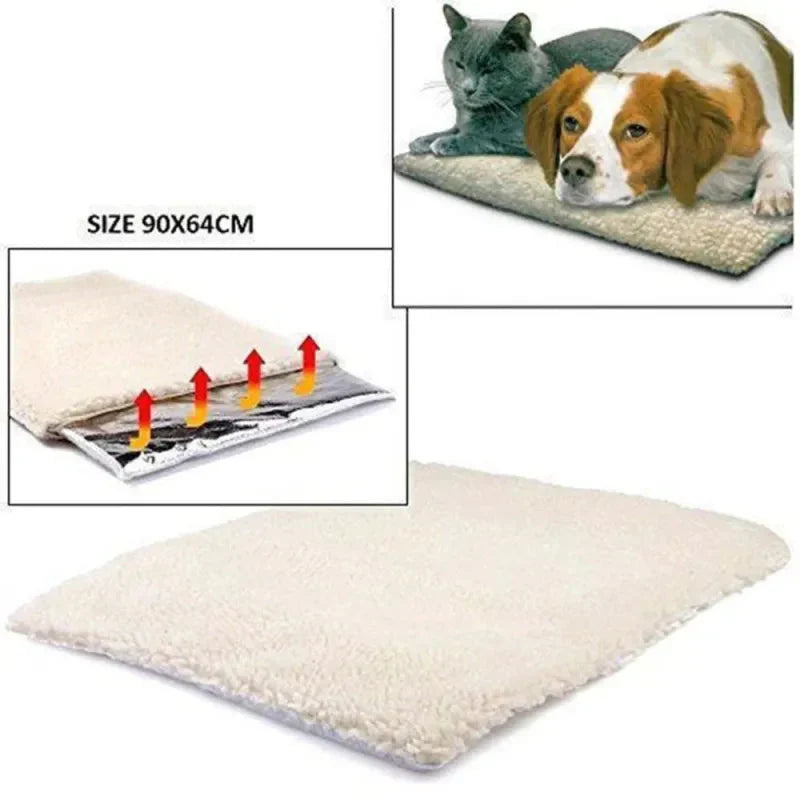 Luxurious self-warming dog bed & cat bed with soft fleece, ensuring a cozy, comfortable rest for pets.