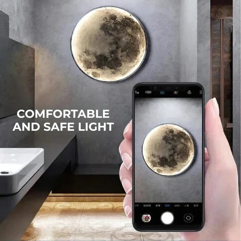 Modern LED Lunar Moon Lamp, a unique wall light adding celestial charm and elegant home decor.