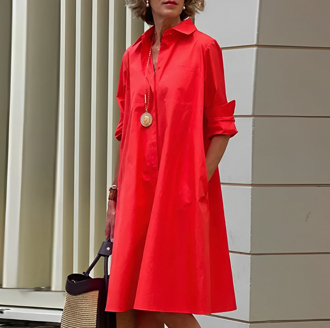 Shyla Women's Elegant Summer Midi Dress in a vibrant color, perfect for parties or daily casual wear.
