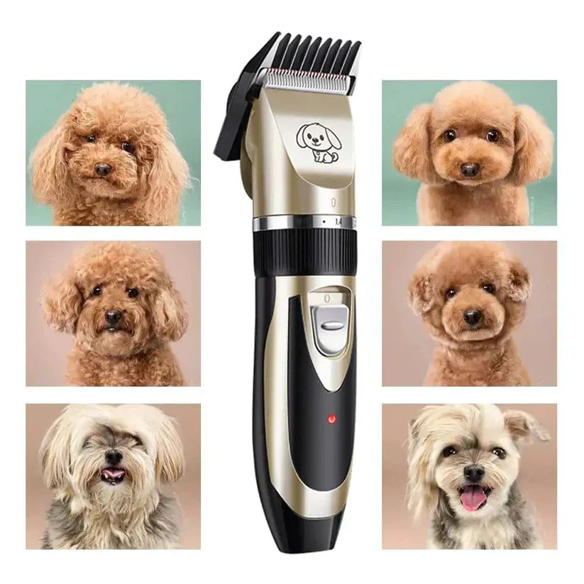 Adjustable combs for silent dog grooming trimmer kit. Various sizes for precise, easy pet hair clipping at home.