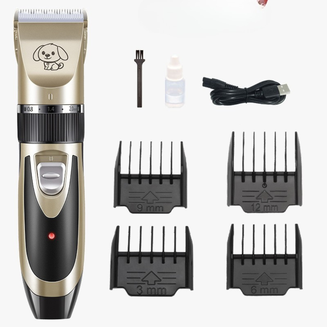 Rechargeable silent dog clippers for convenient pet grooming. Durable pet trimmer kit with powerful, quiet motor.