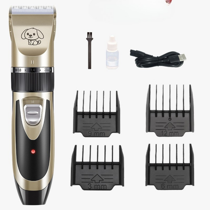 Rechargeable silent dog clippers for convenient pet grooming. Durable pet trimmer kit with powerful, quiet motor.