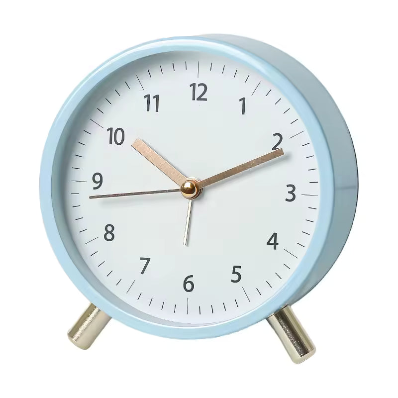 Silent minimalist table clock in Scandinavian design, perfect for peaceful homes.