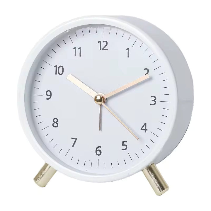 Elegant modern table clock showcasing minimalist Scandinavian decor style.