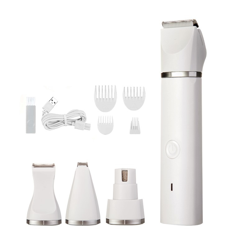 Quiet pet grooming kit for stress-free dog & cat care. Includes silent trimmer & clippers for gentle pet grooming.