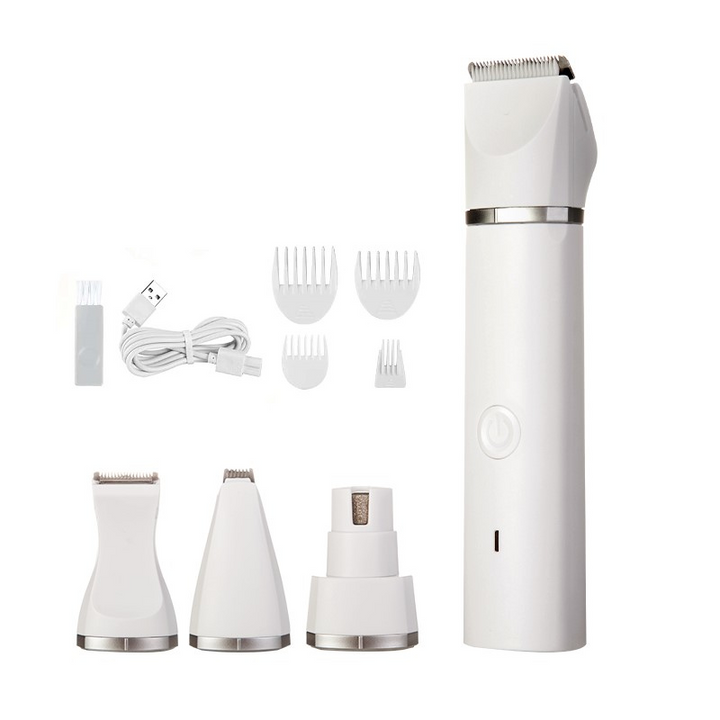 Quiet pet grooming kit for stress-free dog & cat care. Includes silent trimmer & clippers for gentle pet grooming.