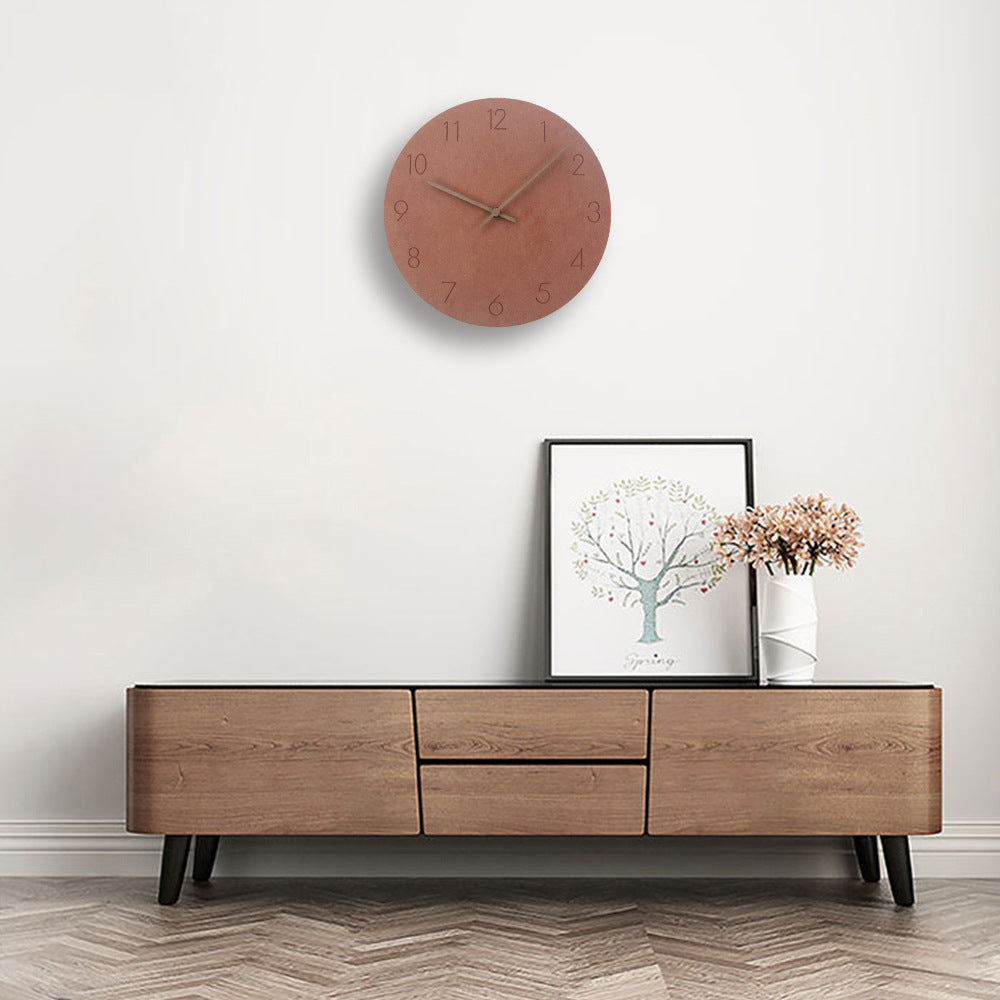 Elegant silent Scandinavian wall clock, perfect for minimalist living room decor.