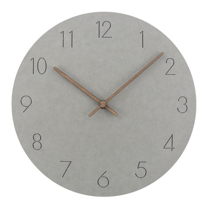 Peaceful Scandinavian wall clock, silent operation, complements modern minimalist home decor.