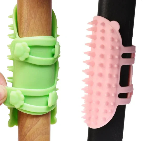 Soft silicone cat brush provides excellent itch relief & grooming. A multi-color pet self-groomer for cats.