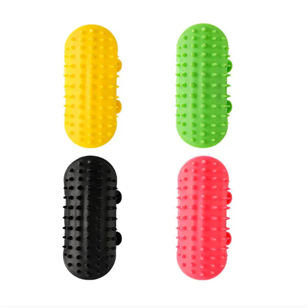 Gentle silicone cat scratcher brush for pet grooming, itch relief, and massage. Essential cat accessory.