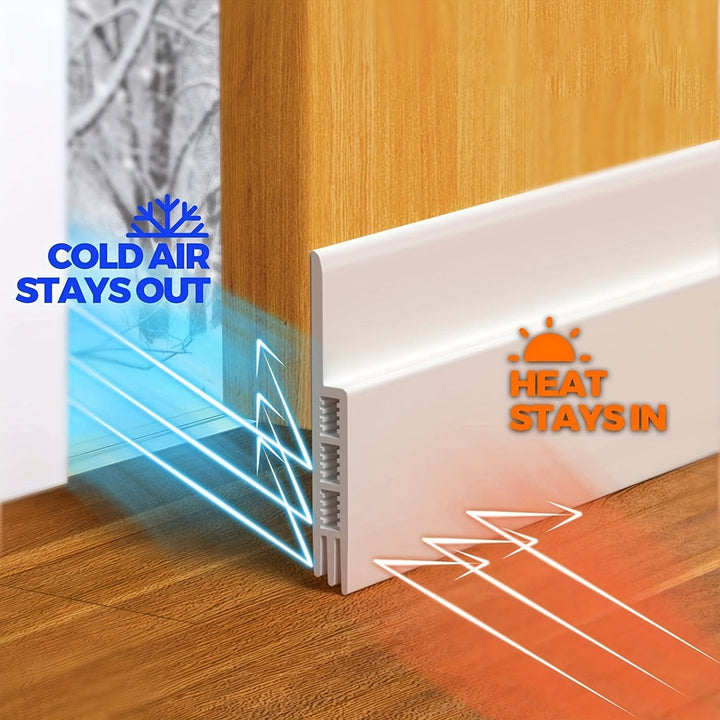 Weather stripping door seal: Strong adhesive silicone draft excluder for doors.