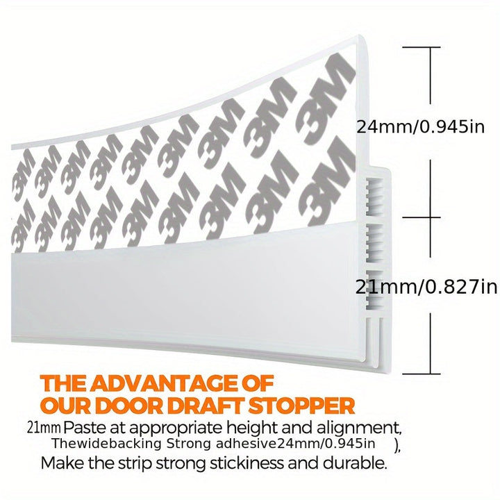 Soundproofing door sweep made of durable silicone for a quiet home environment.