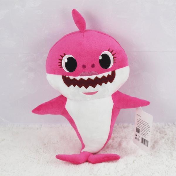 Cuddly Baby Shark plush toy, soft stuffed animal for toddlers. Perfect musical gift for kids' playtime.