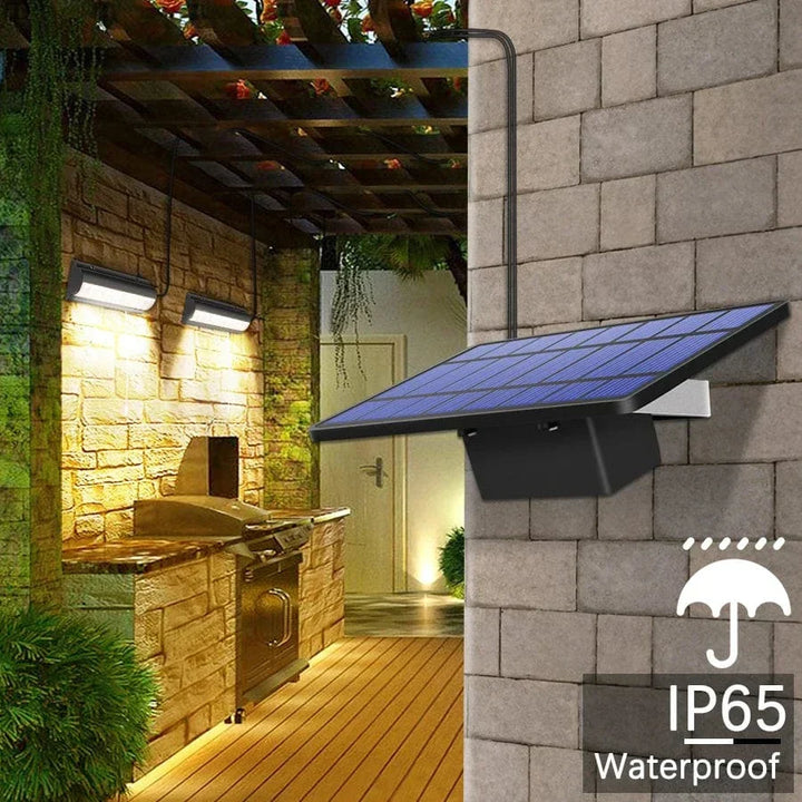 Decorative single solar pendant for sustainable outdoor illumination. Ideal for garden and patio areas.