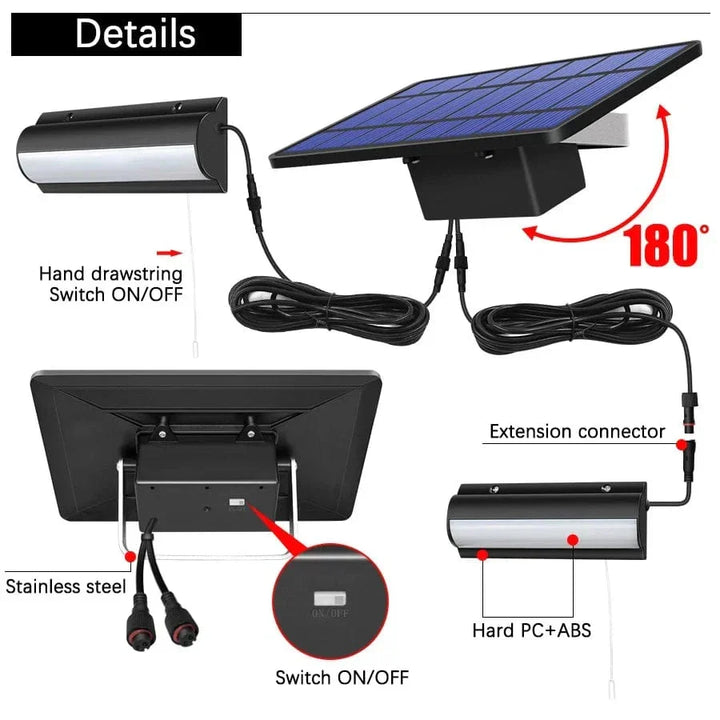 Sustainable single solar pendant light for garden. Decorative LED outdoor lighting. Easy install, weather-resistant.